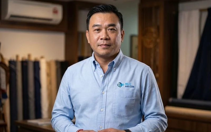 Button down collar dress shirt worn without tie