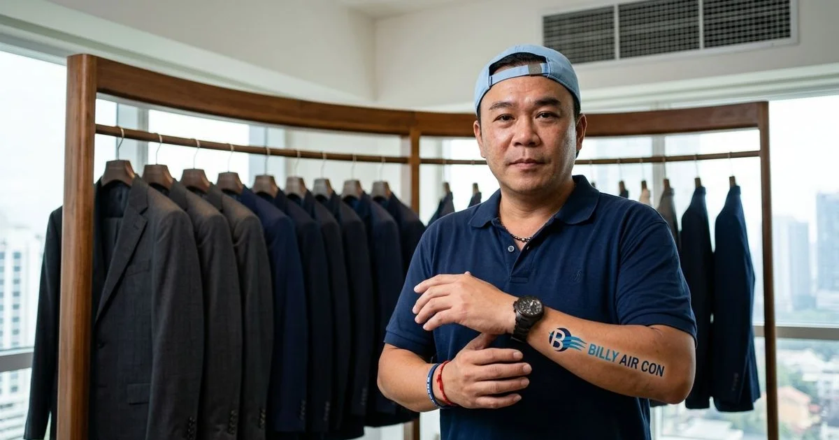 Properly stored bespoke suits on quality hangers